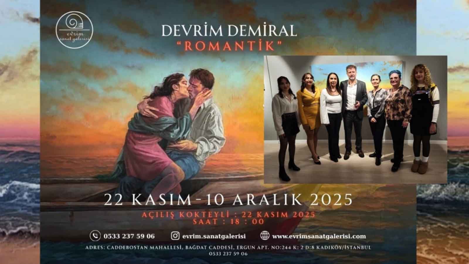 La exposición Romántico de Devrim Demiral en la Galería de Arte Evrim.